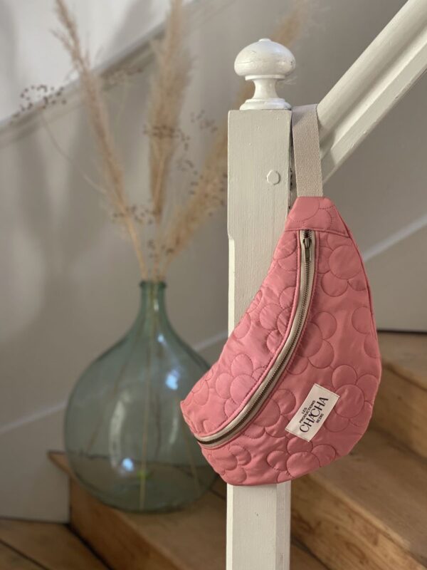 Sac Banane doudoune matelassée Rose ( différentes tailles)