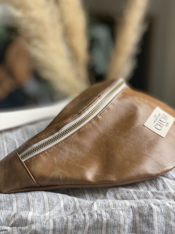 Sac Banane simili cuir cognac – Image 2