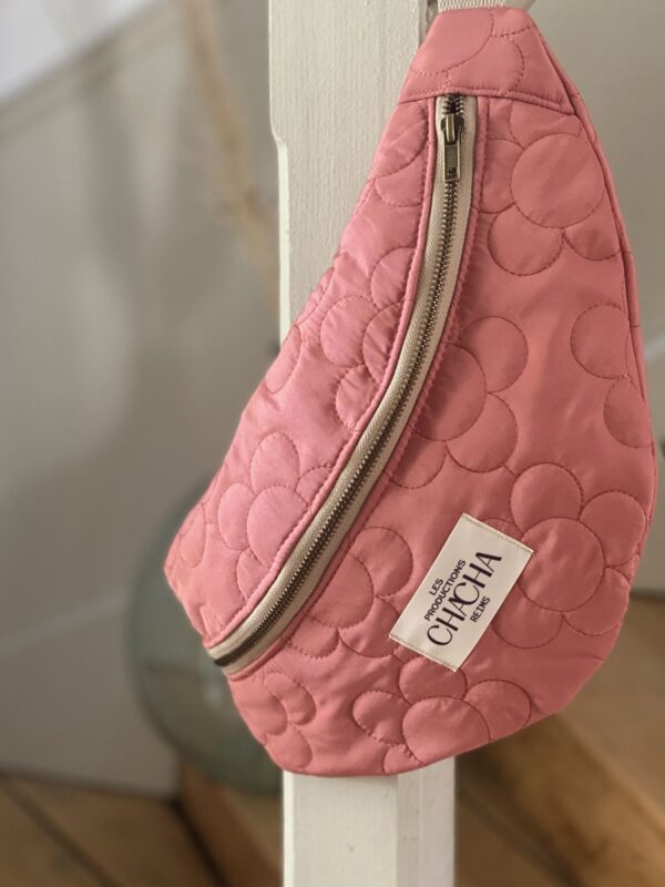 Sac Banane doudoune matelassée Rose ( différentes tailles) – Image 2