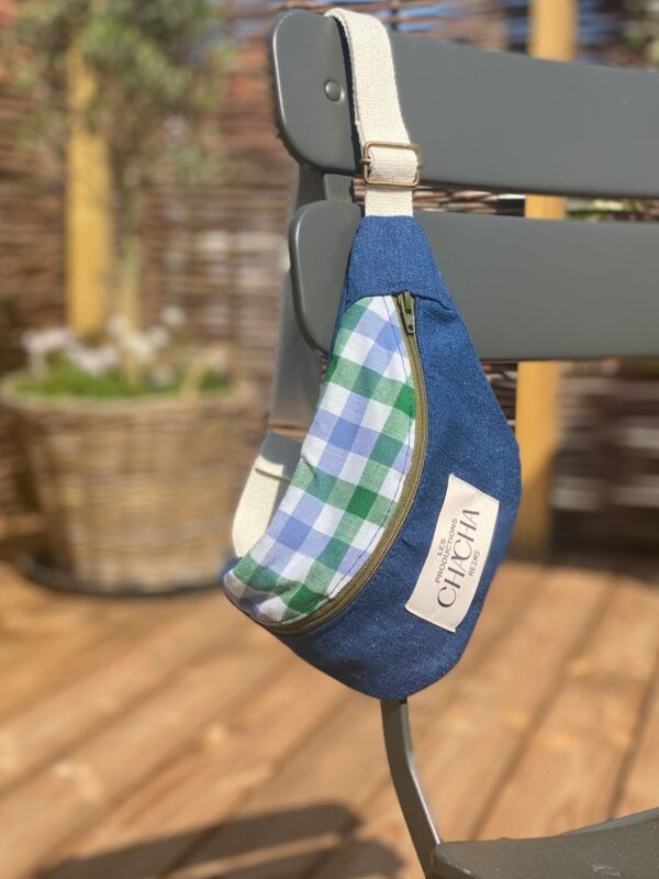 Sac Banane Kids en Jean et Vichy