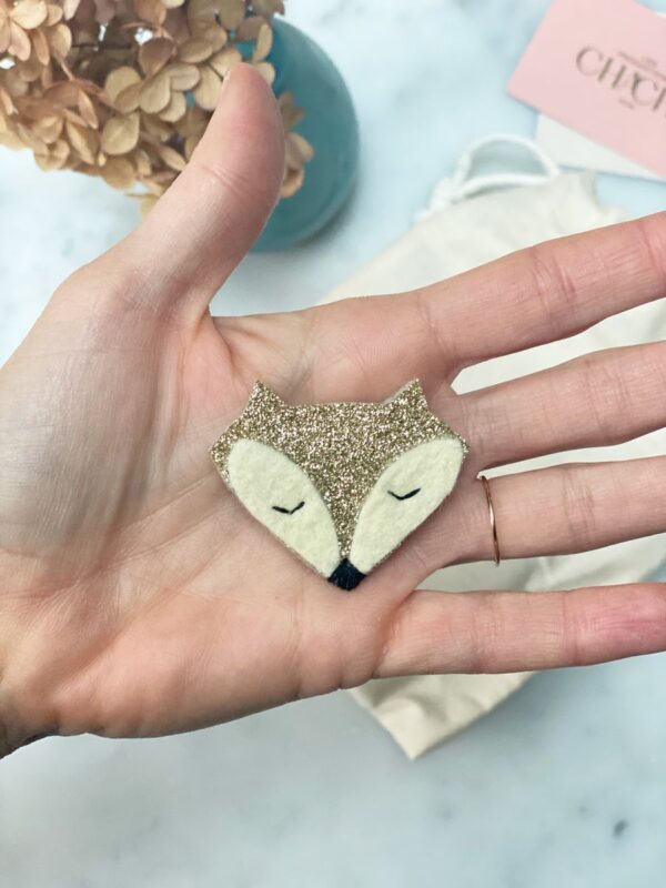 Broche pailletée Renard – Image 2