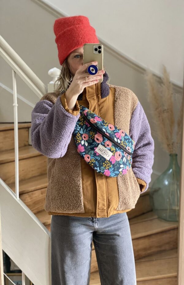 Sac Banane LES FLEURS Navy – Image 3
